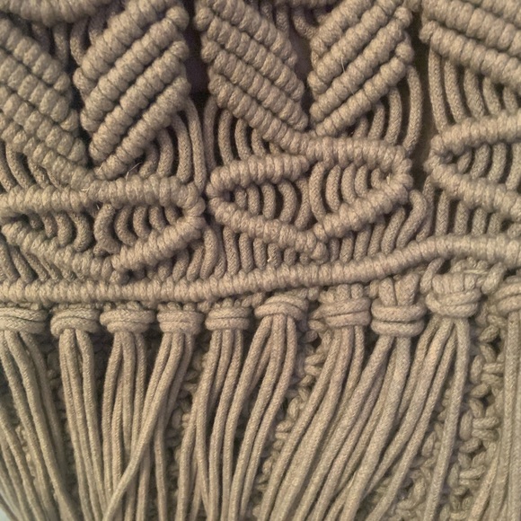 Earthbound trading company macrame crossbody bag gray in color - Picture 3 of 3